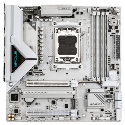 GIGABYTE B850M EAGLE WIFI6E ICE Motherboard - AMD Ryzen 9000 Series CPUs, 8+2+2 Phases Digital VRM, up to 8200MHz DDR5 (OC), 1x - Image 2