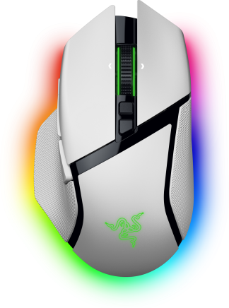 RAZER BASILISK V3 PRO 35K - ERGONOMIC WIRELESS GAMING MOUSE - WHITE EDITION