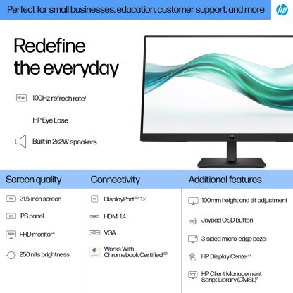HP Series 3 Pro 21.5 inch FHD Monitor - 322ph - Image 2