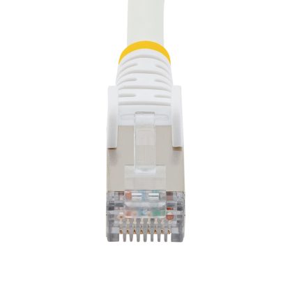 StarTech.com 2m CAT6a Ethernet Cable - White - Low Smoke Zero Halogen (LSZH) - 10GbE 500MHz 100W PoE++ Snagless RJ-45 w/Strain - Image 4