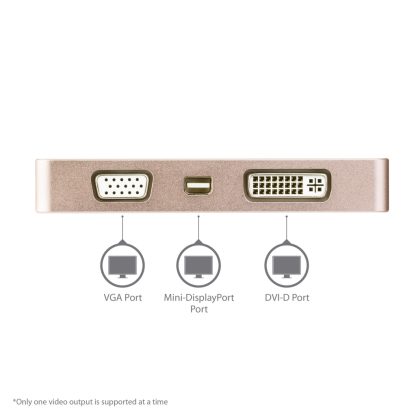 StarTech.com USB C Multiport Video Adapter with HDMI, VGA, Mini DisplayPort or DVI - USB Type C Monitor Adapter to HDMI 1.4 or - Image 2