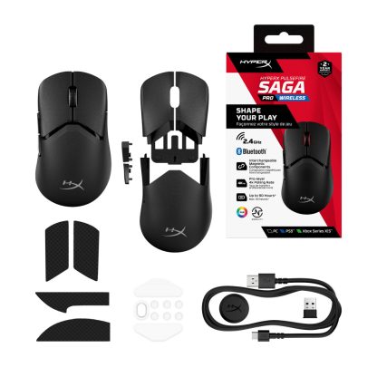 HyperX Pulsefire Saga Pro Wireless Gaming Mouse (Black) - Image 9