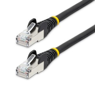 StarTech.com 1m CAT6a Ethernet Cable - Black - Low Smoke Zero Halogen (LSZH) - 10GbE 500MHz 100W PoE++ Snagless RJ-45 w/Strain R