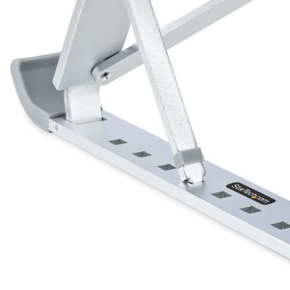 StarTech.com Foldable Laptop Riser Stand, Portable Height Adjustable Ergonomic Laptop Stand, Ventilated Aluminum Frame Supports - Image 8