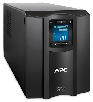 APC Smart-UPS C, Line Interactive, 1000VA, Tower, 230V, 8x IEC C13 outlets, SmartConnect port, USB and Serial communication, AVR