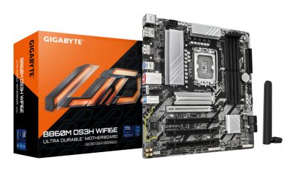 GIGABYTE B860M DS3H WIFI6E Motherboard - Intel Core Ultra Series CPUs, 5+1+2+1 Phases VRM, up to 9066MHz DDR5, 1xPCIe 5.0 + 1xPC