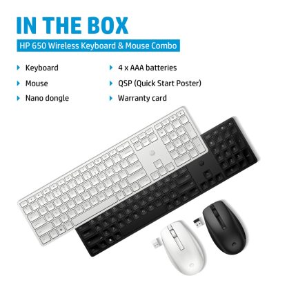 HP 650 Wireless Keyboard and Mouse Combo - Image 6