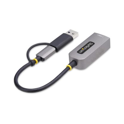 StarTech.com USB-C to Ethernet Adapter with USB-A Dongle, 10/100/1000Mbps, USB 3.0 to Gigabit Ethernet Network Adapter, 6in/15cm - Image 2