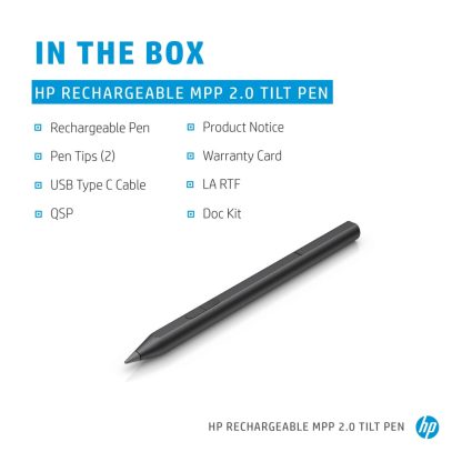 HP Rechargeable MPP 2.0 Tilt Pen (Black) - Image 3