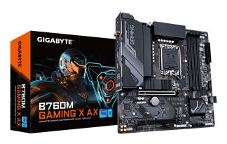 GIGABYTE B760M Gaming X AX Motherboard - Supports Intel Core 14th Gen CPUs, 8+1+1 Phases VRM, up to 7600MHz DDR5, 2xPCIe 4.0 M.2