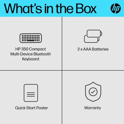 HP 350 BLK Compact Multi-Device Keyboard - Image 20