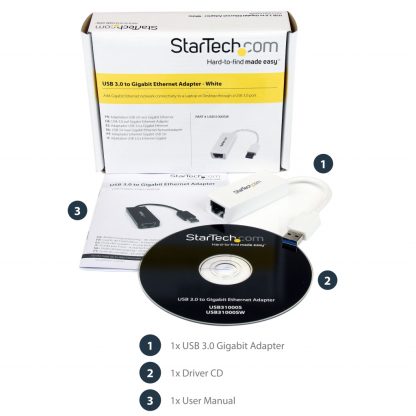 StarTech.com USB 3.0 to Gigabit Ethernet Network Adapter, 10/100/1000 Mbps, USB to RJ45, USB 3.0 to LAN Adapter, USB 3.0 Etherne - Image 8
