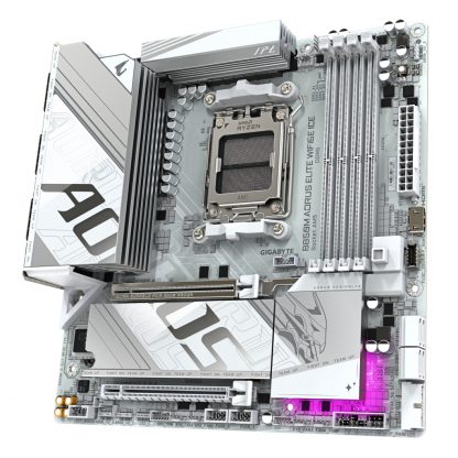 GIGABYTE B850M AORUS ELITE WIFI6E ICE Motherboard- AMD Ryzen 9000 Series CPUs, 12+2+1 Phases Digital VRM, up to 8200MHz DDR5 (OC - Image 3