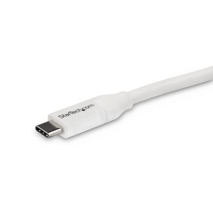 StarTech.com USB-C to USB-C Cable w/ 5A PD - M/M - White - 4 m (13 ft.) - USB 2.0 - USB-IF Certified - Image 2