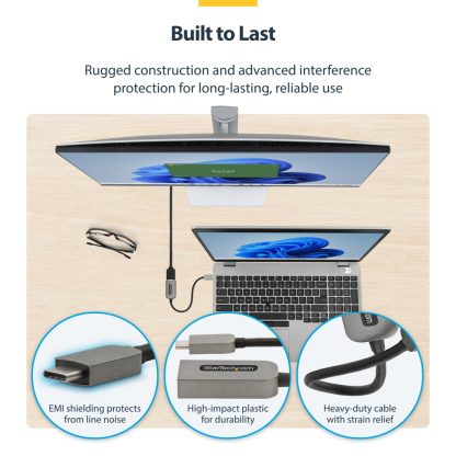 StarTech.com USB-C to HDMI Adapter, 4K 60Hz Video, HDR10, USB-C to HDMI Monitor Dongle, USB4 / Thunderbolt Compatible - Image 10