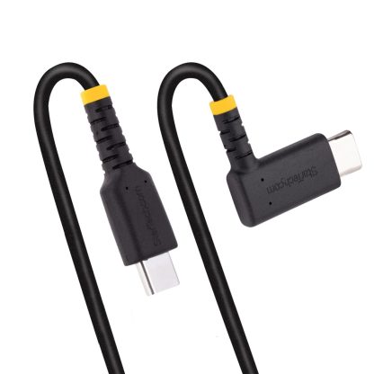 StarTech.com 6in (15cm) USB C Charging Cable Right Angle - 60W PD 3A - Heavy Duty Fast Charge USB-C Cable - Black USB 2.0 Type- - Image 5
