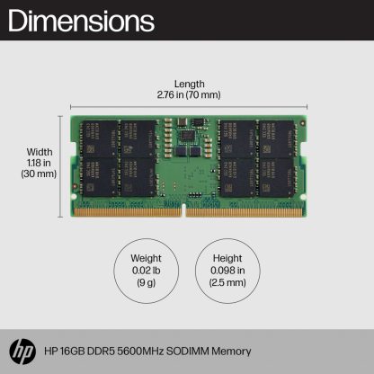 HP 16GB DDR5 (1x16GB) 5600 SODIMM Memory - Image 2