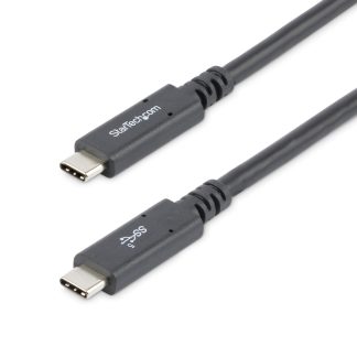 StarTech.com 6 ft (1.8 m) USB C to USB C Cable - 5A, 100W PD 3.0 - Certified Works With Chromebook - USB-IF Certified - M/M - US