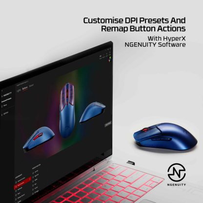 HyperX Pulsefire Haste 2 S Wireless Navy Gaming Mouse - Image 3