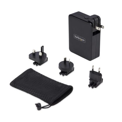 StarTech.com 140W USB-C Wall Charger, 3x USB-C/1x USB-A, PD 3.1 International GaN Power Adapter for MacBook/Dell XPS/Inspiron - Image 11