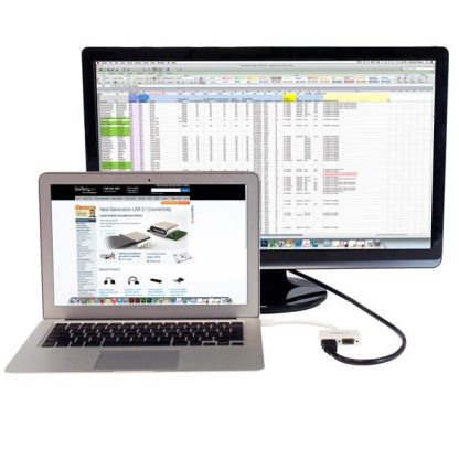 StarTech.com Travel A/V Adapter: 2-in-1 Mini DisplayPort to HDMI or VGA Converter - White - Image 5