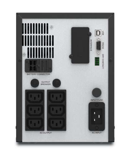 APC Easy UPS 1 Ph Line Interactive, 3kVA, Tower, 230V, 6 IEC C13 outlets, AVR, Dry Contact, LCD, W/O Network Card support - Image 3