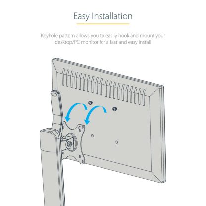 StarTech.com Free Standing Single Monitor Mount - Height Adjustable Monitor Stand - For VESA Mount Displays up to 32" (15lb/7kg - Image 22