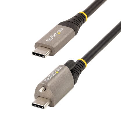 StarTech.com 20" (50cm) Top Screw Locking USB C Cable 10Gbps - USB 3.1/3.2 Gen 2 Type-C Cable - 100W (5A) Power Delivery Chargi