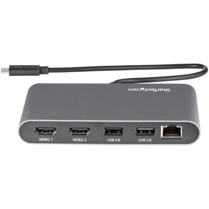 StarTech.com Thunderbolt 3 Mini Dock - Portable Dual Monitor Docking Station w/HDMI 4K 60Hz, 2x USB-A Hub (3.0/2.0), GbE - 11in/ - Image 3