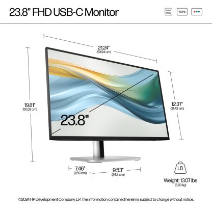 HP Series 5 Pro 23.8 inch FHD USB-C Monitor - 524pu - Image 6