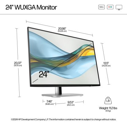 HP Series 5 Pro 24 inch WUXGA Monitor - 524pn - Image 8