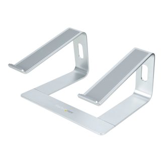 StarTech.com Laptop Stand for Desk, Supports 5kg/11lb, Aluminum, Silver, Ergonomic Laptop Riser, Portable Laptop Holder, Compute