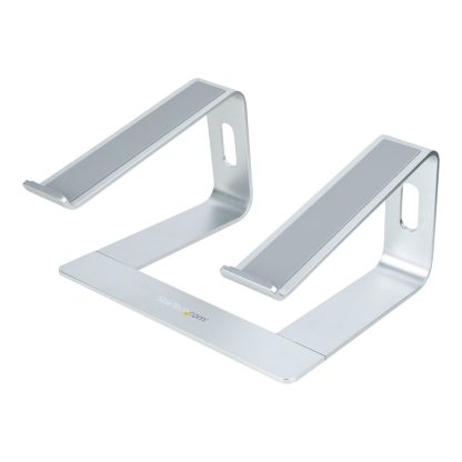 StarTech.com Laptop Stand for Desk, Supports 5kg/11lb, Aluminum, Silver, Ergonomic Laptop Riser, Portable Laptop Holder, Compute