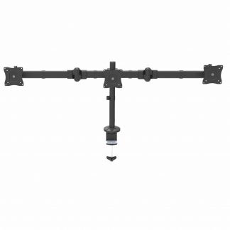 StarTech.com Desk Mount Triple Monitor Arm - Ergonomic VESA 3 Monitor Mount up to 27" - Articulating & Height Adjustable Pole M