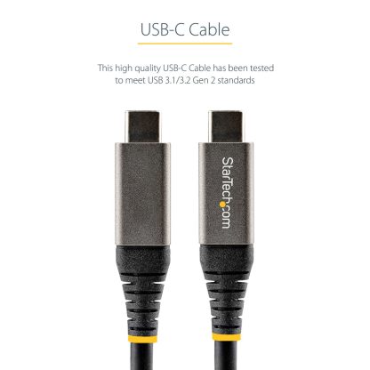 StarTech.com 20" (50cm) USB C Cable 10Gbps - USB 3.1 Type-C Cable - 100W (5A) Power Delivery Charging, DP Alt Mode - USB-C Cord - Image 3