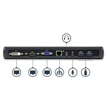 StarTech.com Dual-Monitor USB 3.0 Docking Station with HDMI & DVI/VGA~Dual Monitor USB 3.0 Laptop Docking Station with HDMI/DVI - Image 4