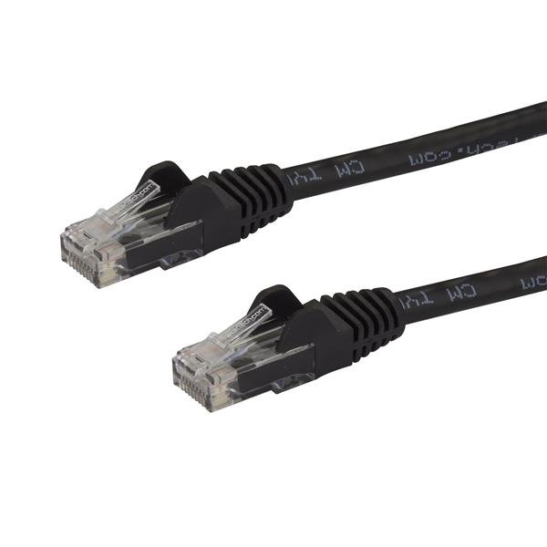 StarTech.com 1m CAT6 Ethernet Cable - Black CAT 6 Gigabit Ethernet Wire -650MHz 100W PoE RJ45 UTP Network/Patch Cord Snagless w/