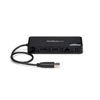 StarTech.com USB 3.0 Mini Dock - Dual Monitor USB-A Docking Station with DisplayPort 4K 60Hz Video & Gigabit Ethernet - 1ft (30c - Image 4