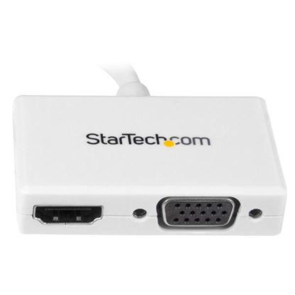 StarTech.com Travel A/V Adapter: 2-in-1 Mini DisplayPort to HDMI or VGA Converter - White - Image 2