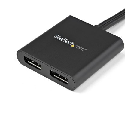 StarTech.com 2-Port Multi Monitor Adapter - Mini DisplayPort to 2x DisplayPort MST Hub - Dual 4K 30Hz - Video Splitter for Exte - Image 3
