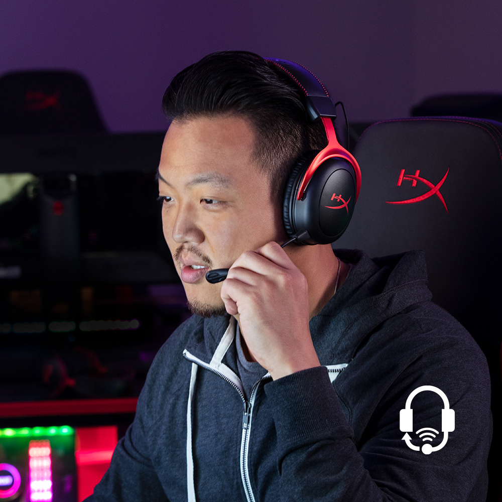 HyperX Cloud II Wireless - Gaming Headset (Black-Red) (HHSC2X-BA-RD/G) - Image 9