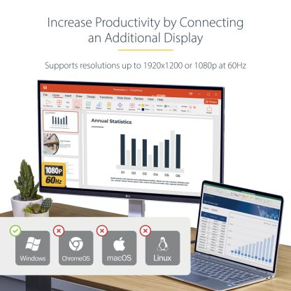 StarTech.com USB 3.0 to HDMI Adapter, USB to HDMI Monitor Converter for Windows, 1080P (no support for macOS/ChromeOS/Linux) - T - Image 8