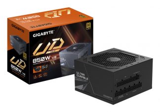 GIGABYTE UD850GM PG5 V2 Power Supply Unit- PCIe Gen 5.1, 80 PLUS Gold, Fully Modular Design, 120mm Fan, ATX 3.1 compatible, EU P