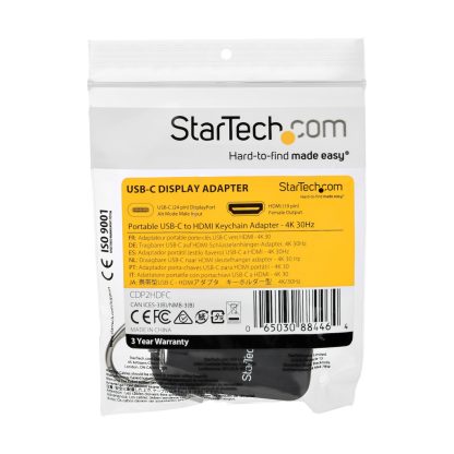 StarTech.com Compact USB C to HDMI Adapter - 4K 30Hz USB Type-C to HDMI Video Display Converter with Keychain Ring - USB-C DP A - Image 7
