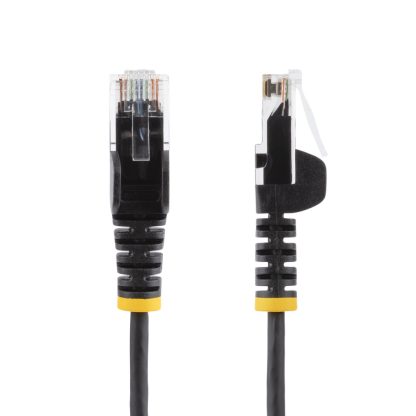 StarTech.com 1 m CAT6 Cable - Slim - Snagless RJ45 Connectors - Black - Image 2