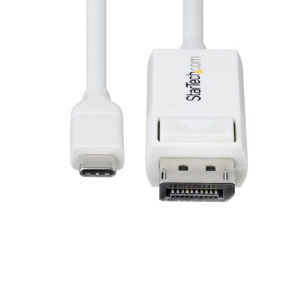 StarTech.com 6.6ft (2m) USB-C to DisplayPort 1.2 Cable 4K 60Hz, Bidirectional DP to USB-C / USB-C to DP Reversible Adapter Cabl - Image 8