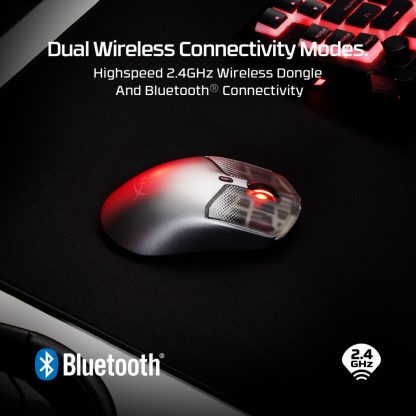 HyperX Pulsefire Haste 2 S Wireless Silver Gaming Mouse - Image 2