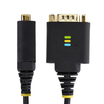 StarTech.com 1ft (30cm) USB to Serial Adapter Cable, COM Retention, Interchangeable Nuts/Screws, USB-A to DB9 RS232, FTDI IC, E - Image 7