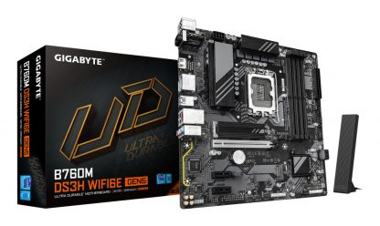 GIGABYTE B760M DS3H WIFI6E GEN5 Motherboard - Supports Intel Core 14th Gen CPUs, 6+2+1 Phases Digital VRM, up to 5600MHz DDR5,