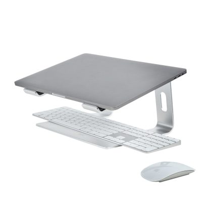 StarTech.com Laptop Stand for Desk, Supports 5kg/11lb, Aluminum, Silver, Ergonomic Laptop Riser, Portable Laptop Holder, Compute - Image 6